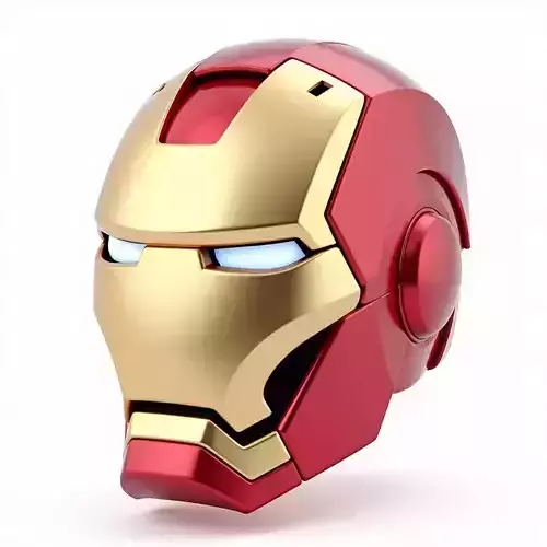 Iconic Iron Man Armor Helmet 3D Model SciFi War Gear