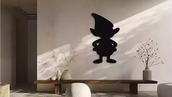 Gnome Wall Decor Art Silhouette