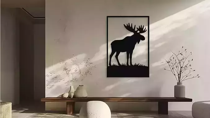 Moose Silhouette Wall Decor