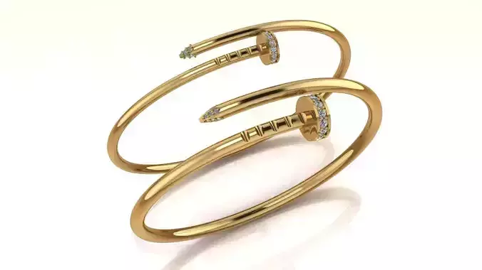 Nail Bracelet 3D model - for Couples