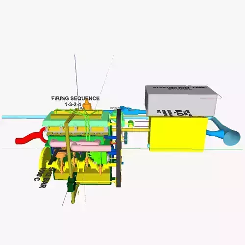 IC motor 1 gasoline 3D model