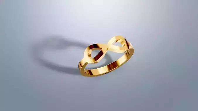 Infinity Symbol Ring  Minimalist Elegant Solid Version Only