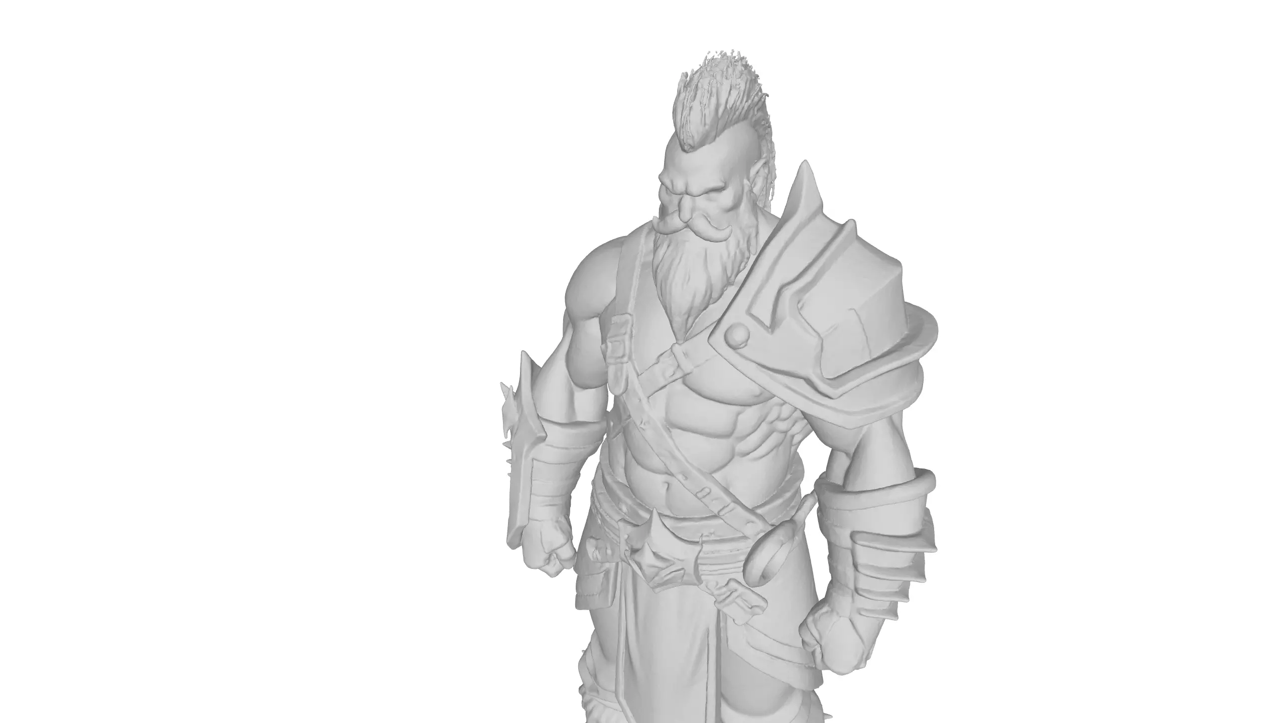 Stylized Barbarian Warrior 3D Character 3D model_15
