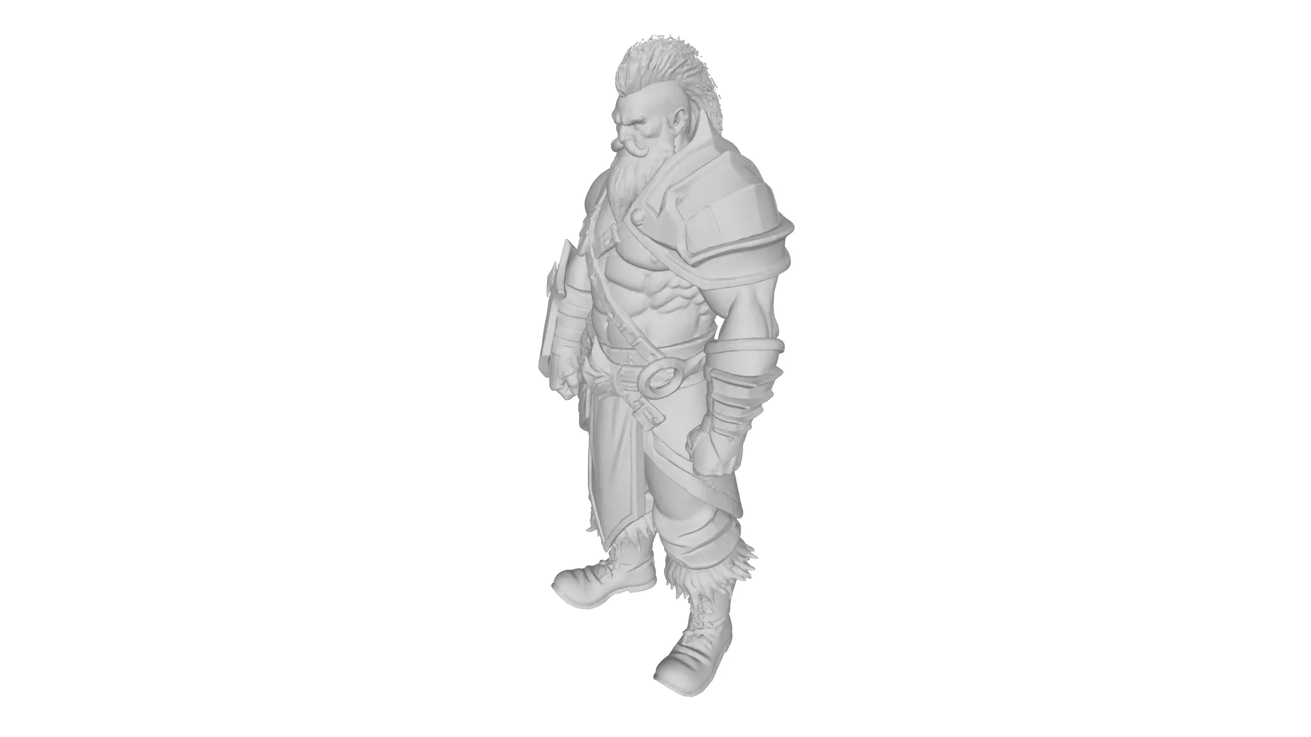 Stylized Barbarian Warrior 3D Character 3D model_14