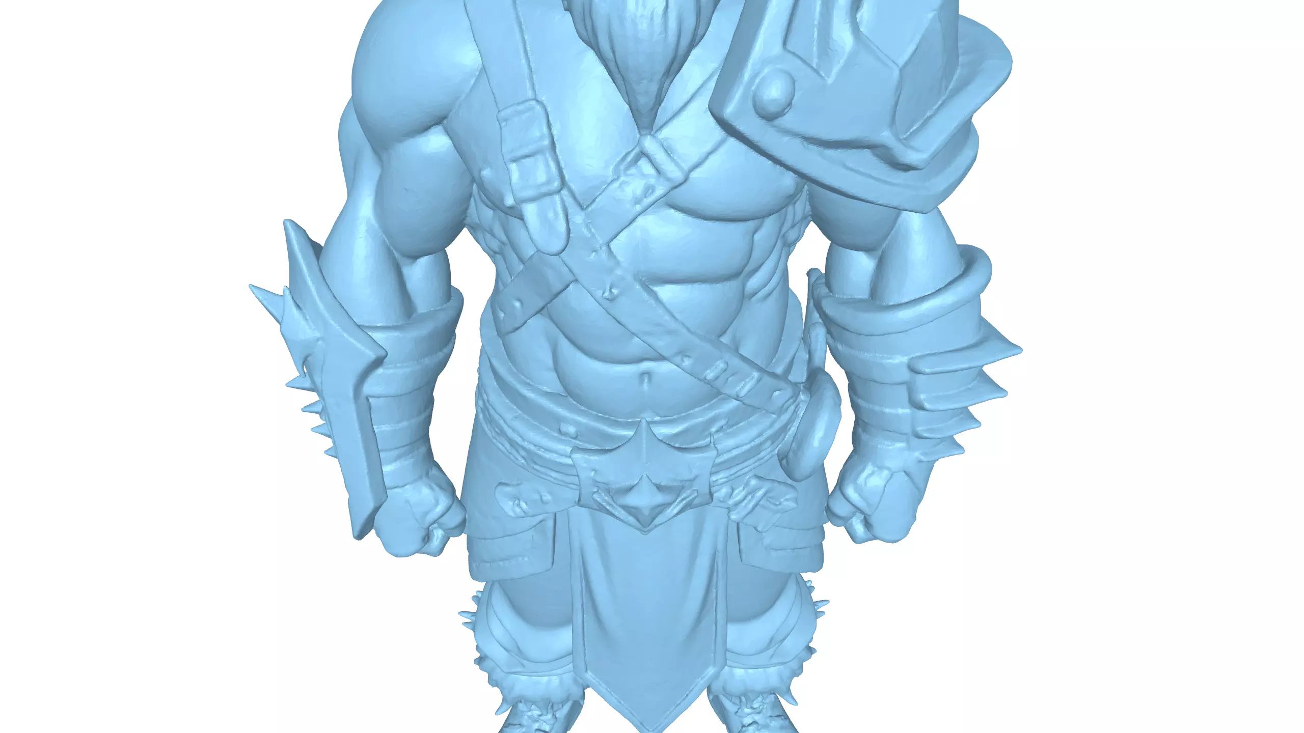 Stylized Barbarian Warrior 3D Character 3D model_20