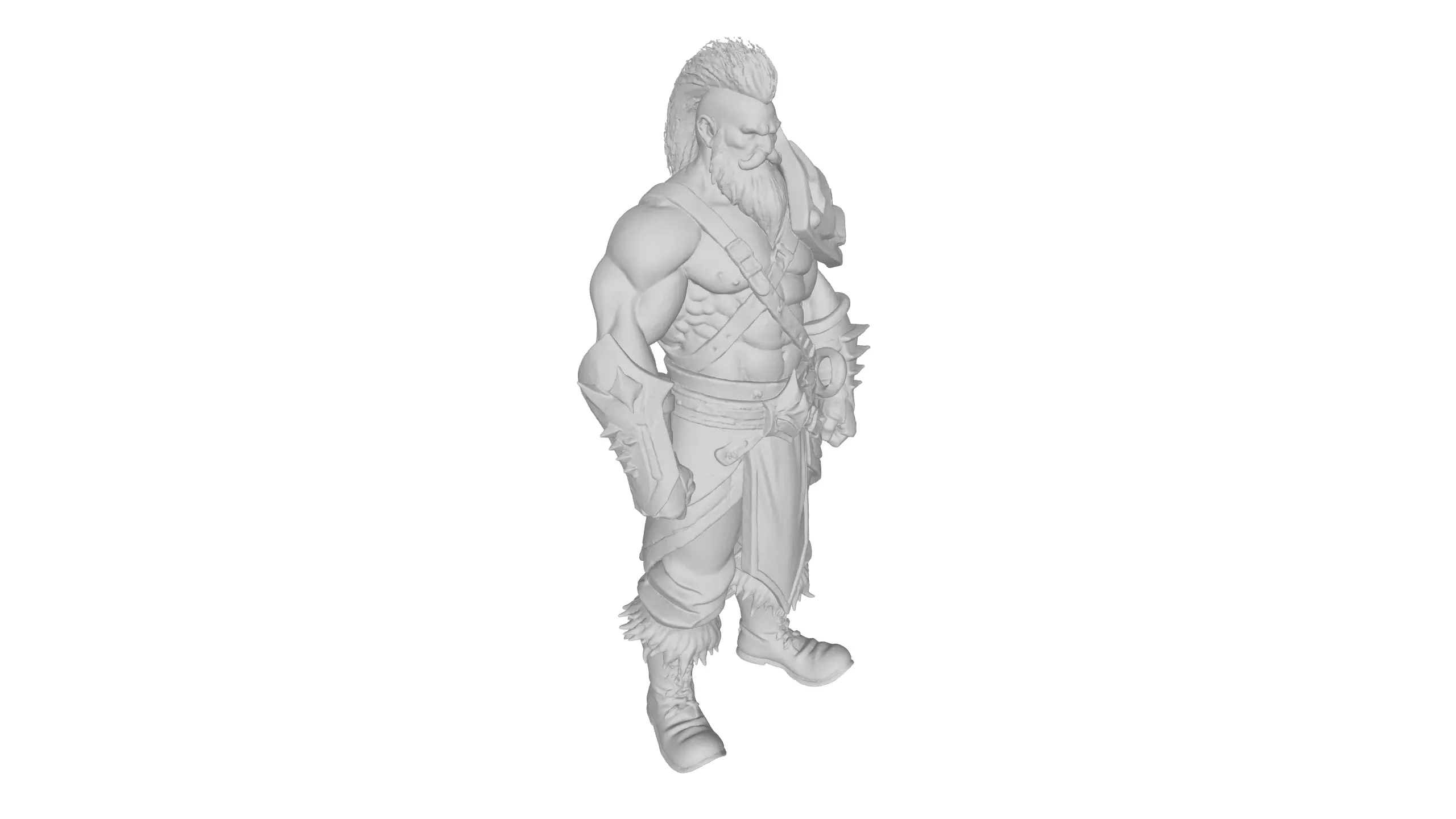 Stylized Barbarian Warrior 3D Character 3D model_13