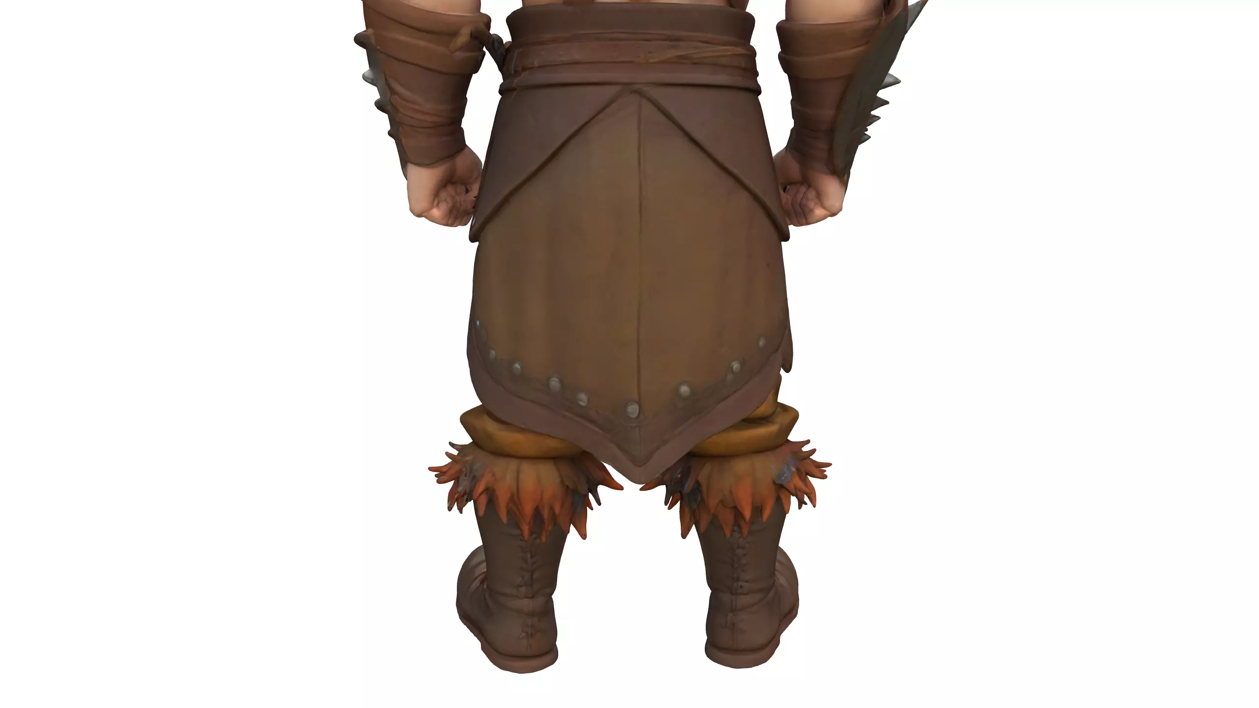 Stylized Barbarian Warrior 3D Character 3D model_8