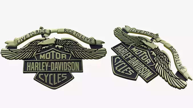 Eagle Emblem - Live to Ride Motorcycle Badge