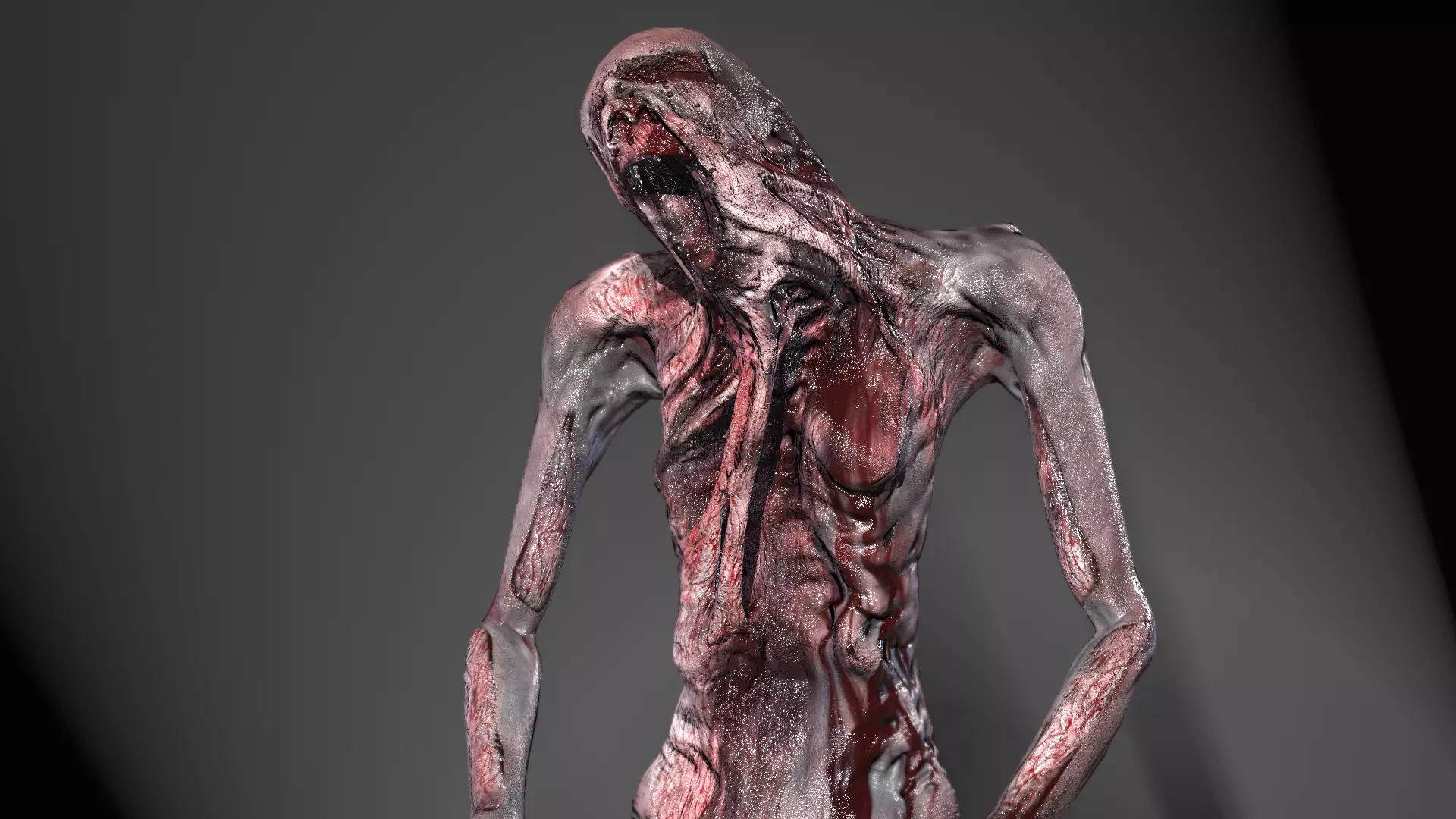 Alien Mutant Zombie 4 Low-poly 3D model_6