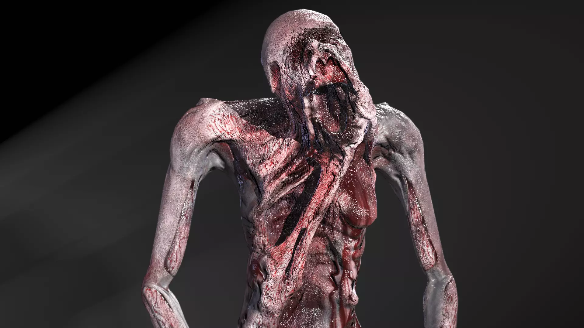 Alien Mutant Zombie 4 Low-poly 3D model_0