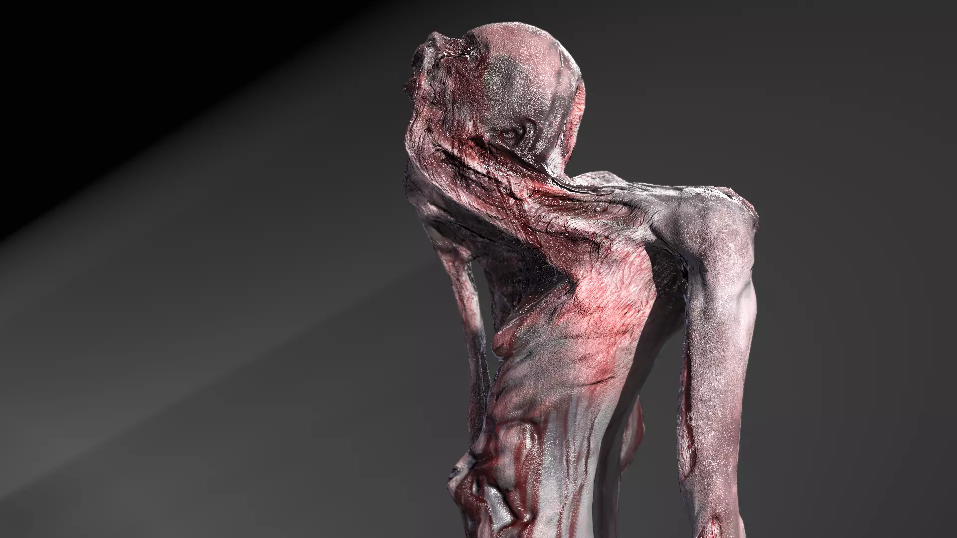 Alien Mutant Zombie 4 Low-poly 3D model_5