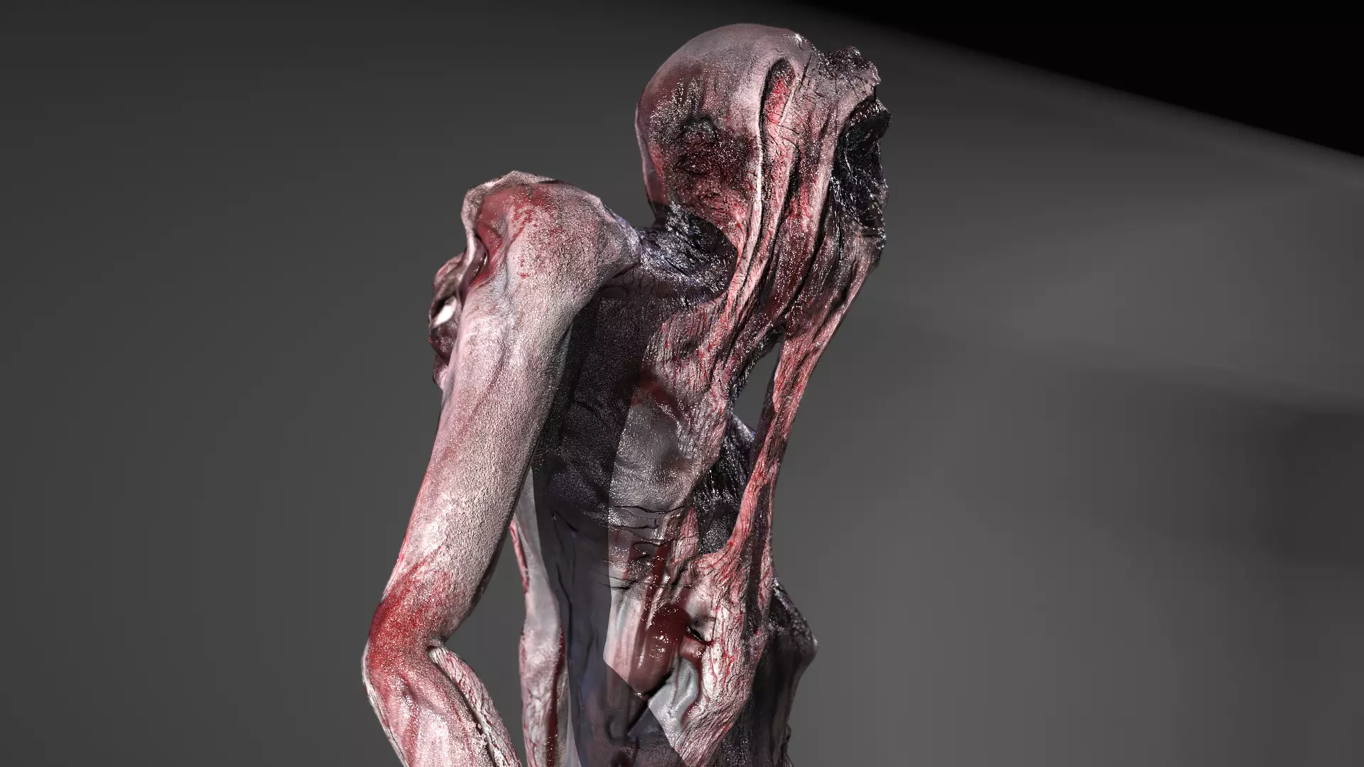 Alien Mutant Zombie 4 Low-poly 3D model_3