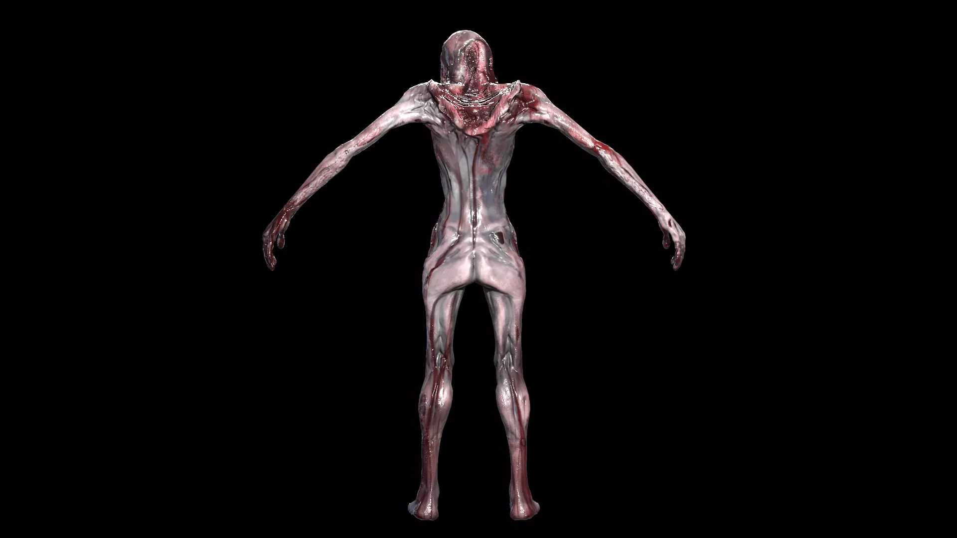 Alien Mutant Zombie 4 Low-poly 3D model_10