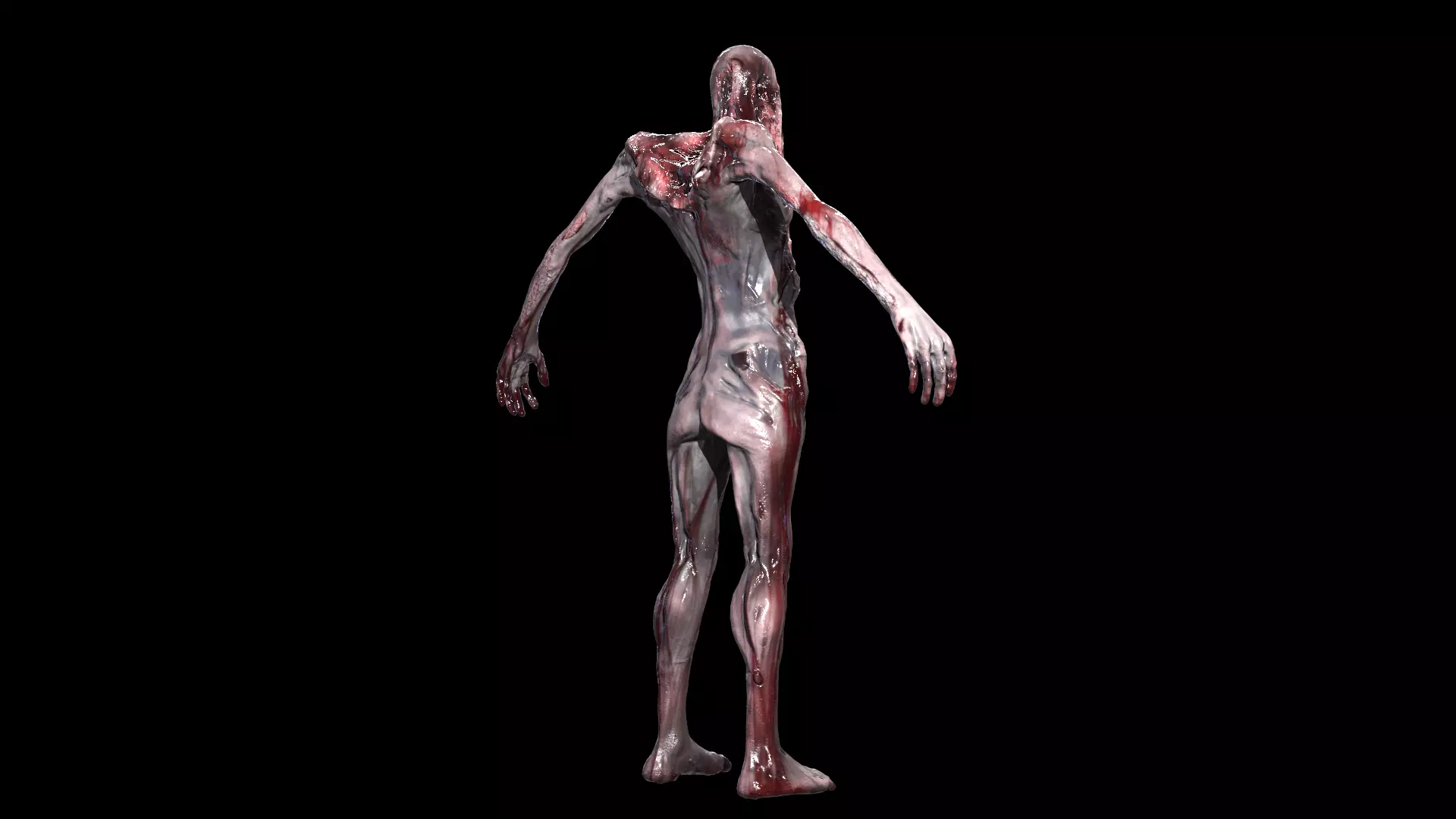Alien Mutant Zombie 4 Low-poly 3D model_12