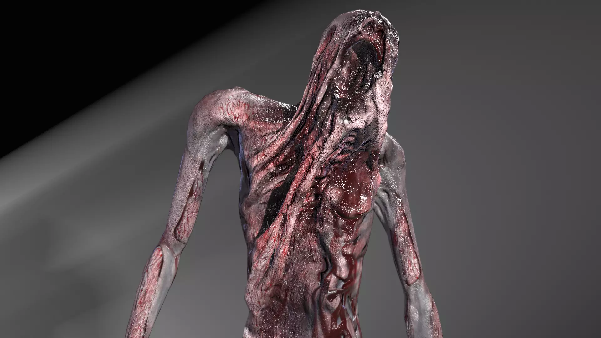 Alien Mutant Zombie 4 Low-poly 3D model_4