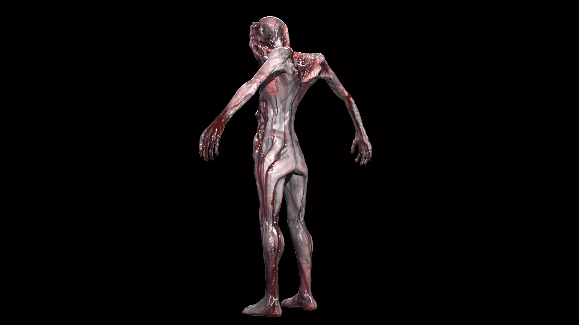 Alien Mutant Zombie 4 Low-poly 3D model_8