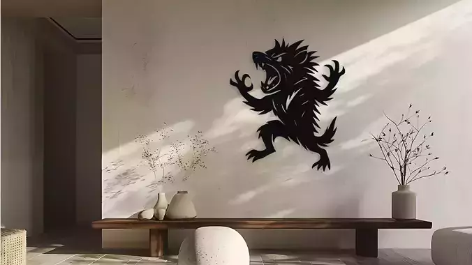 Roaring Beast Wall Decor Art