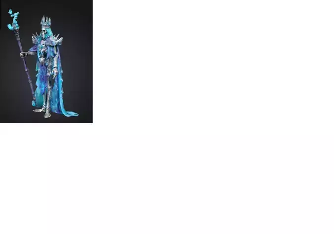 Spectral Lich King - Articulated Tabletop Miniature 160mm