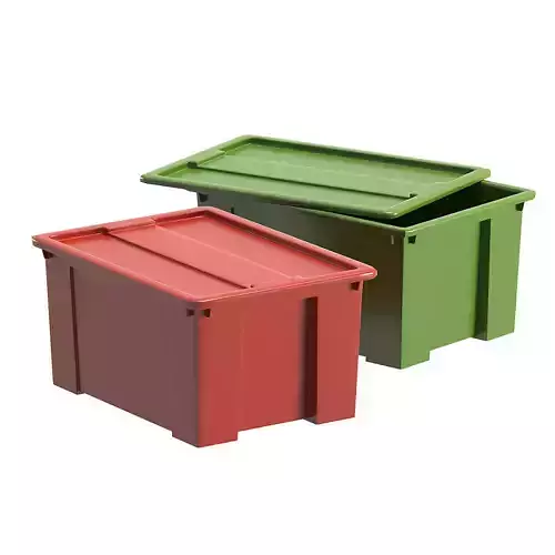 Ikea Samla Box green red
