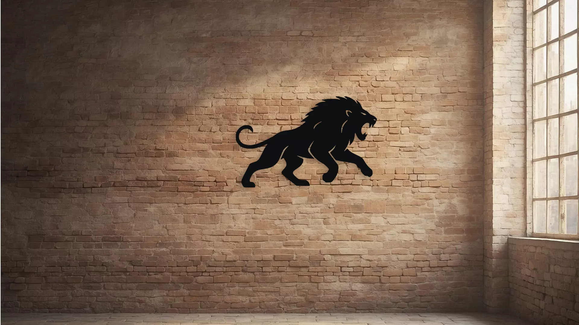 Roaring Lion Wall Decor Art 3D model_2