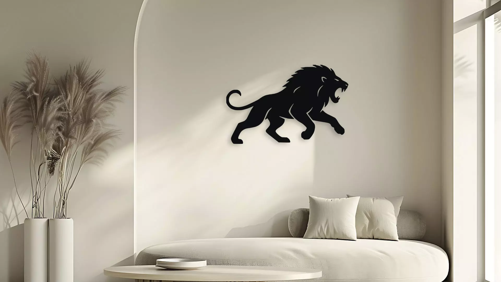 Roaring Lion Wall Decor Art 3D model_5