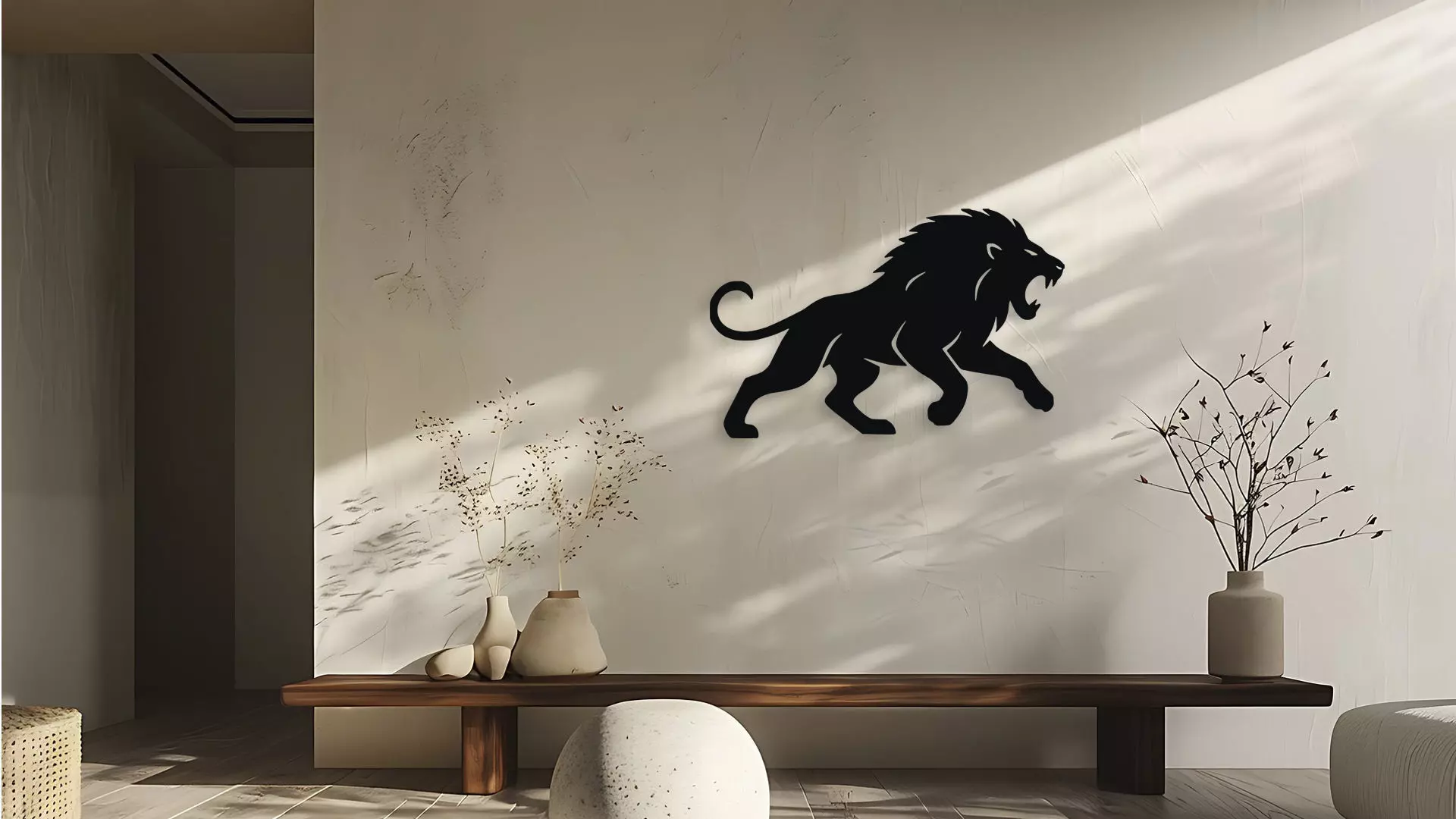 Roaring Lion Wall Decor Art 3D model_0
