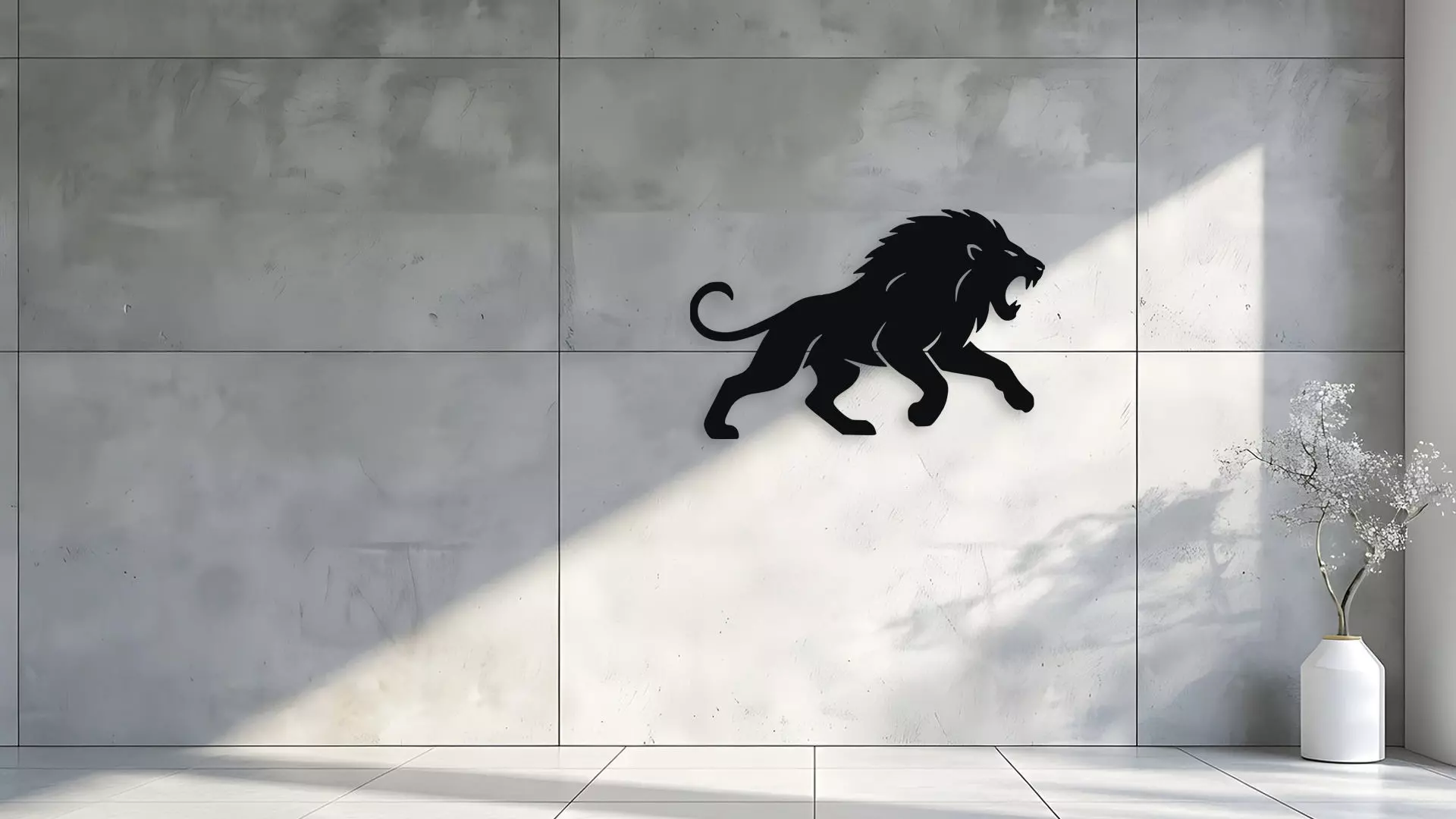 Roaring Lion Wall Decor Art 3D model_1