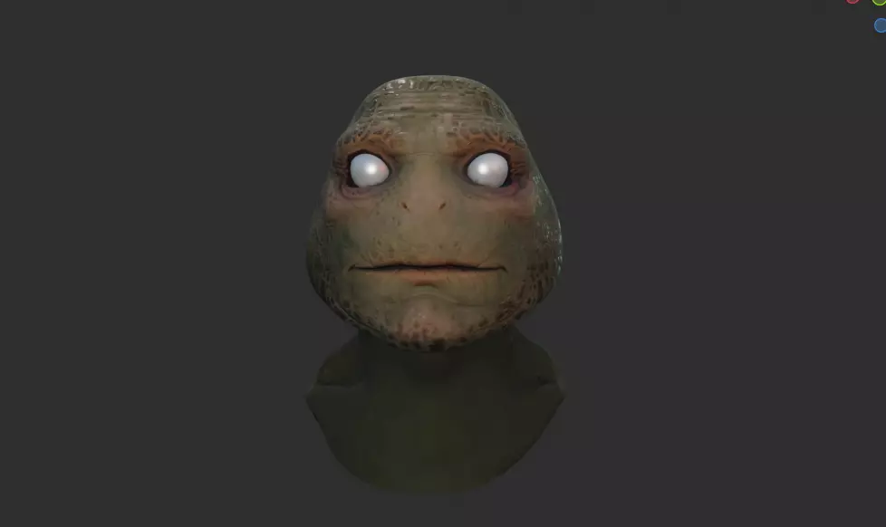 Low poly TMNT Head Low-poly 3D model