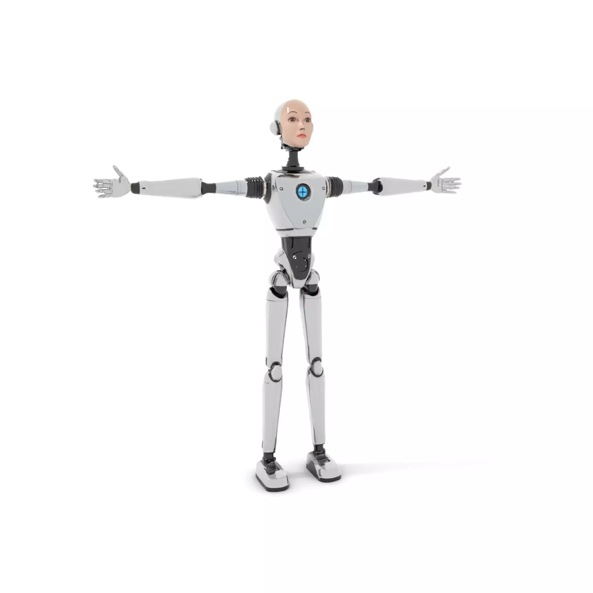 Advanced Humanoid Robot model pack Low-poly 3D model_0