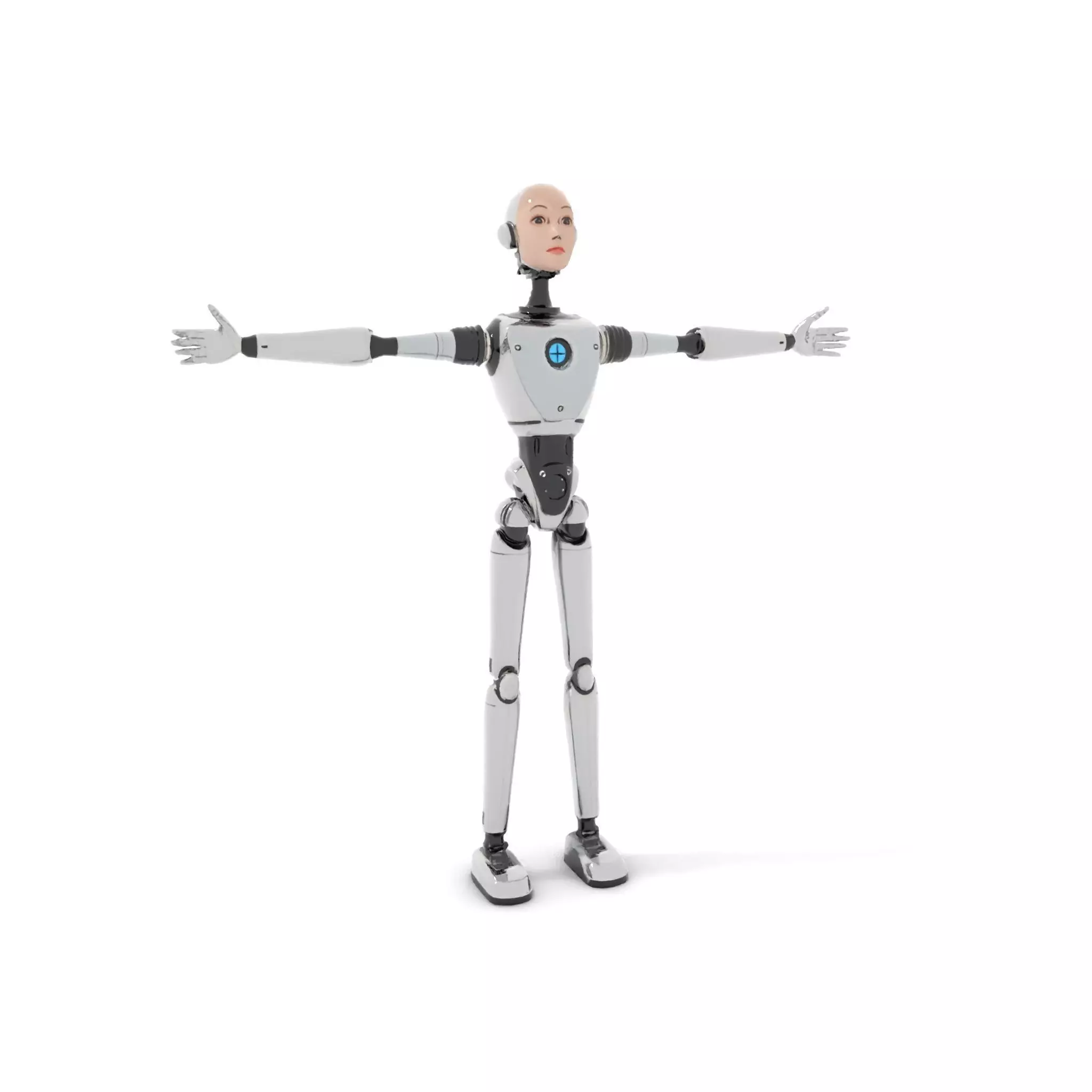 Advanced Humanoid Robot model pack Low-poly 3D model_14