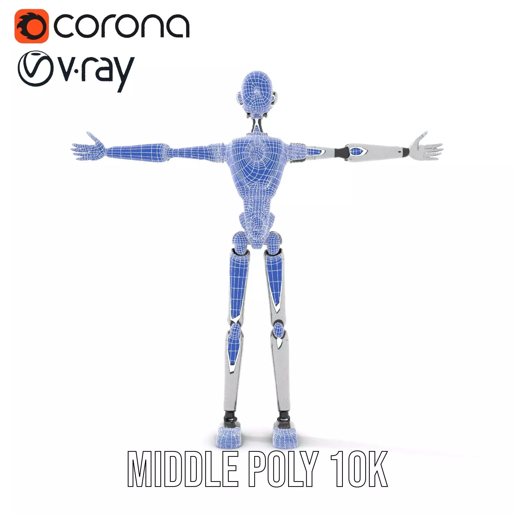 Advanced Humanoid Robot model pack Low-poly 3D model_25