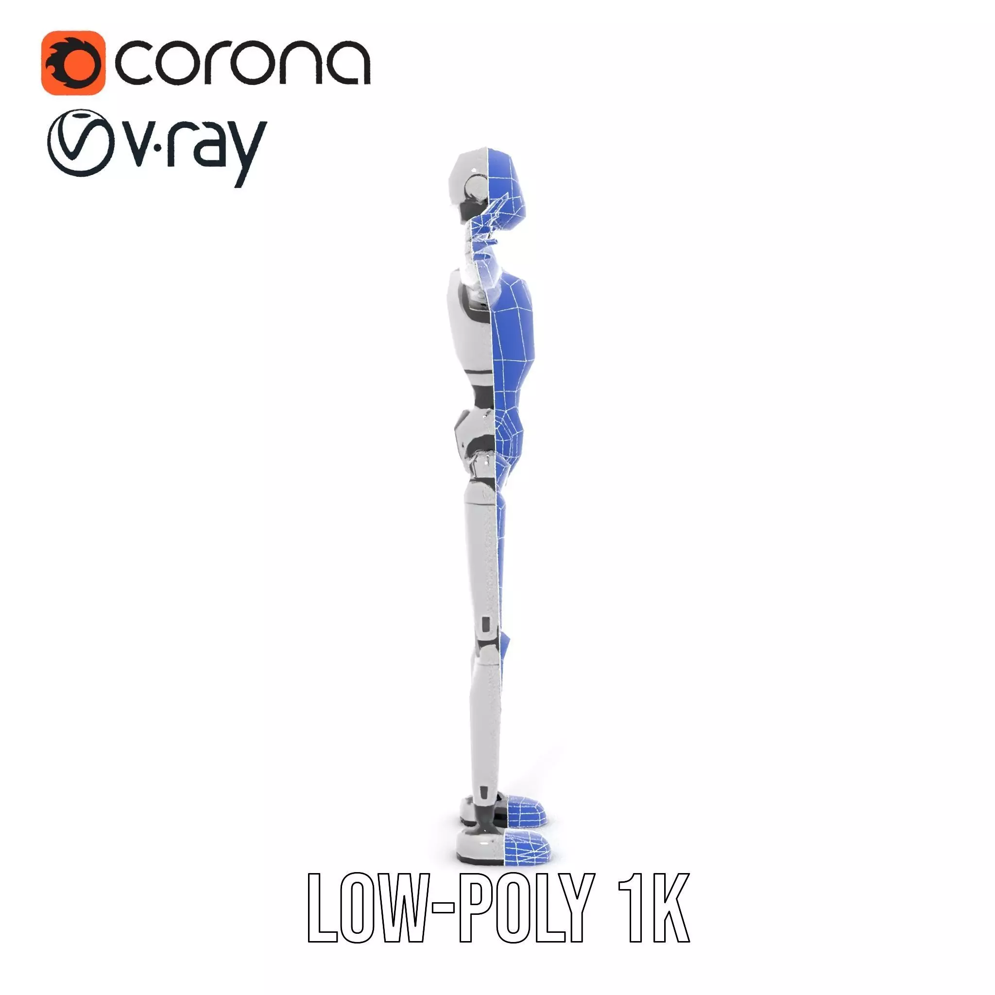 Advanced Humanoid Robot model pack Low-poly 3D model_12