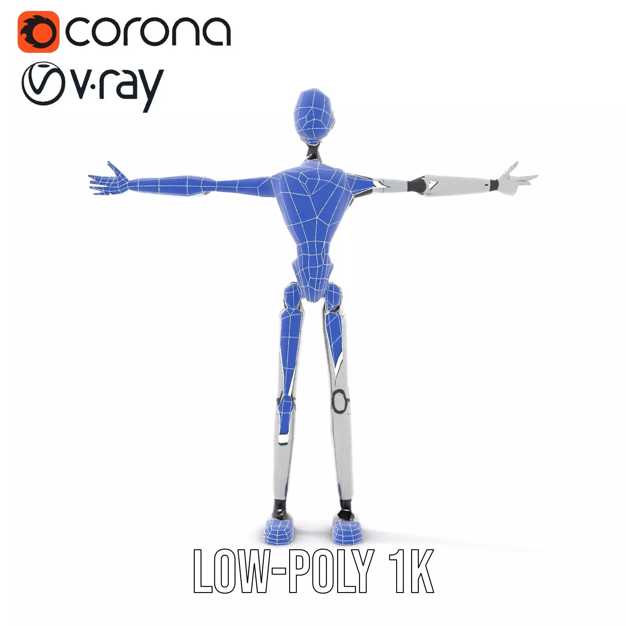 Advanced Humanoid Robot model pack Low-poly 3D model_29