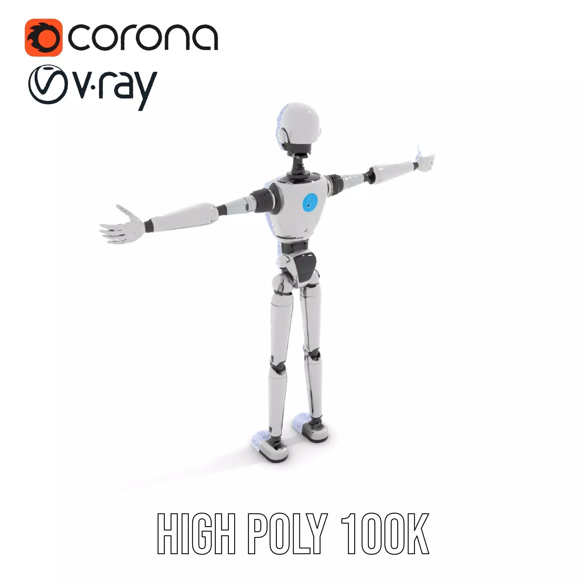 Advanced Humanoid Robot model pack Low-poly 3D model_13