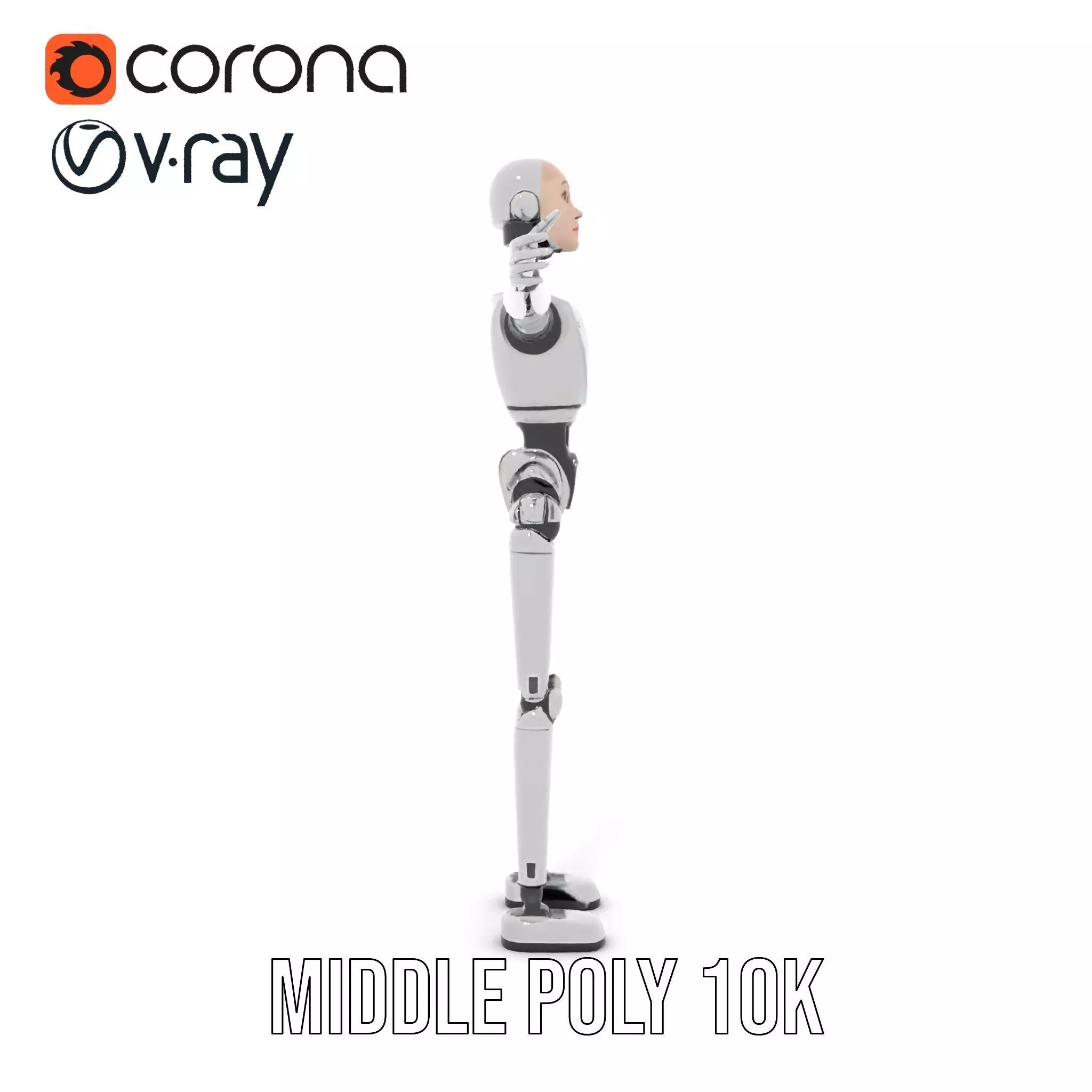 Advanced Humanoid Robot model pack Low-poly 3D model_28