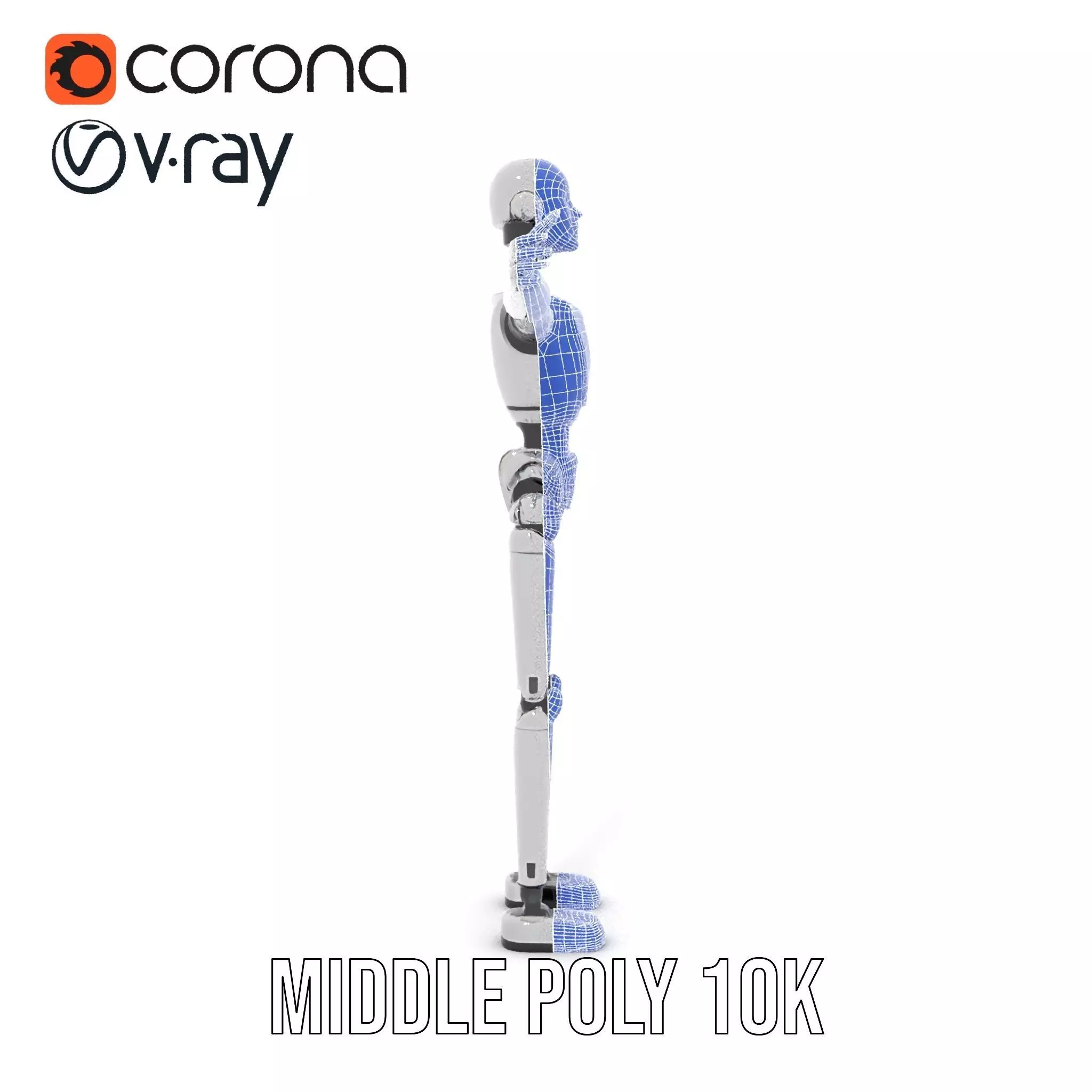 Advanced Humanoid Robot model pack Low-poly 3D model_6