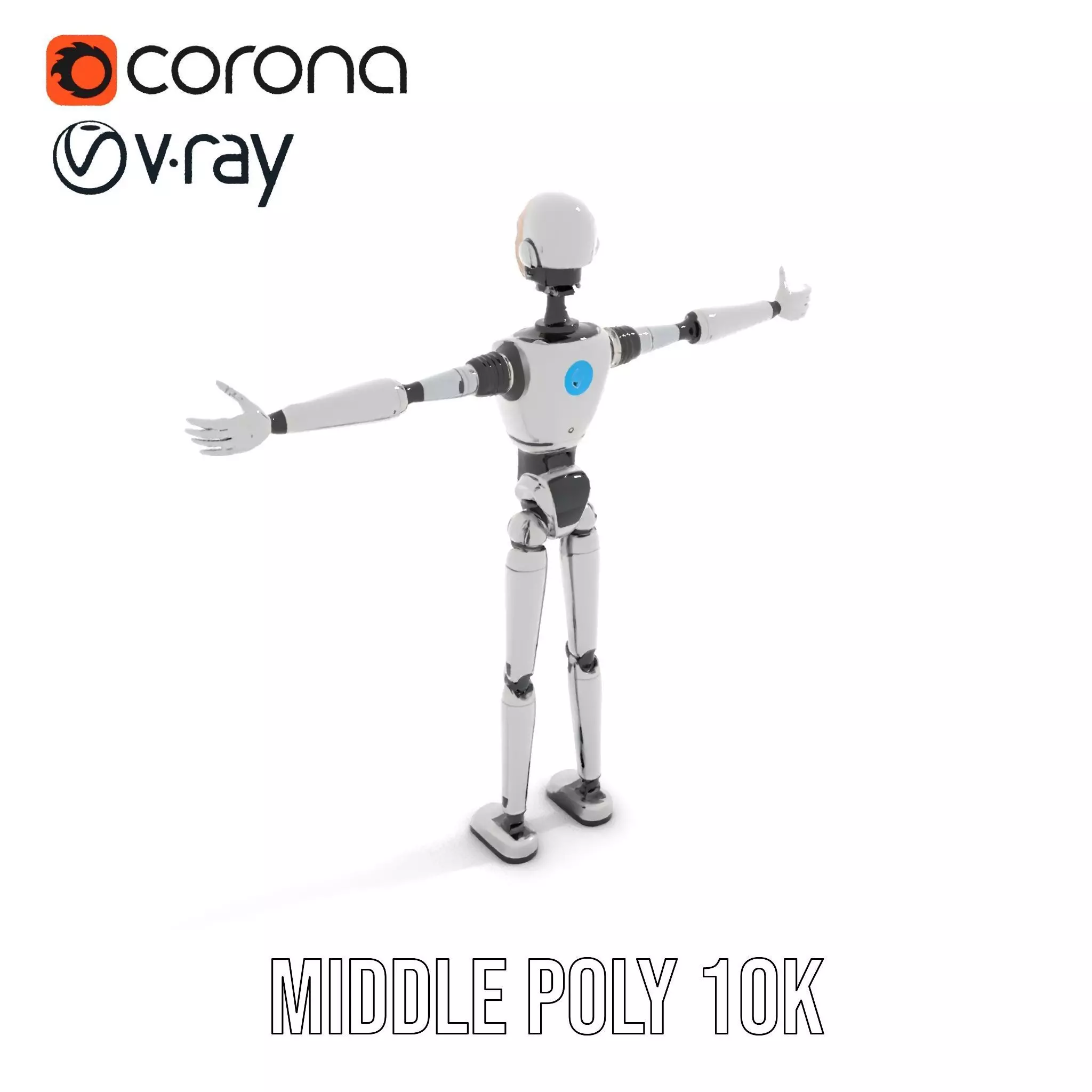 Advanced Humanoid Robot model pack Low-poly 3D model_19