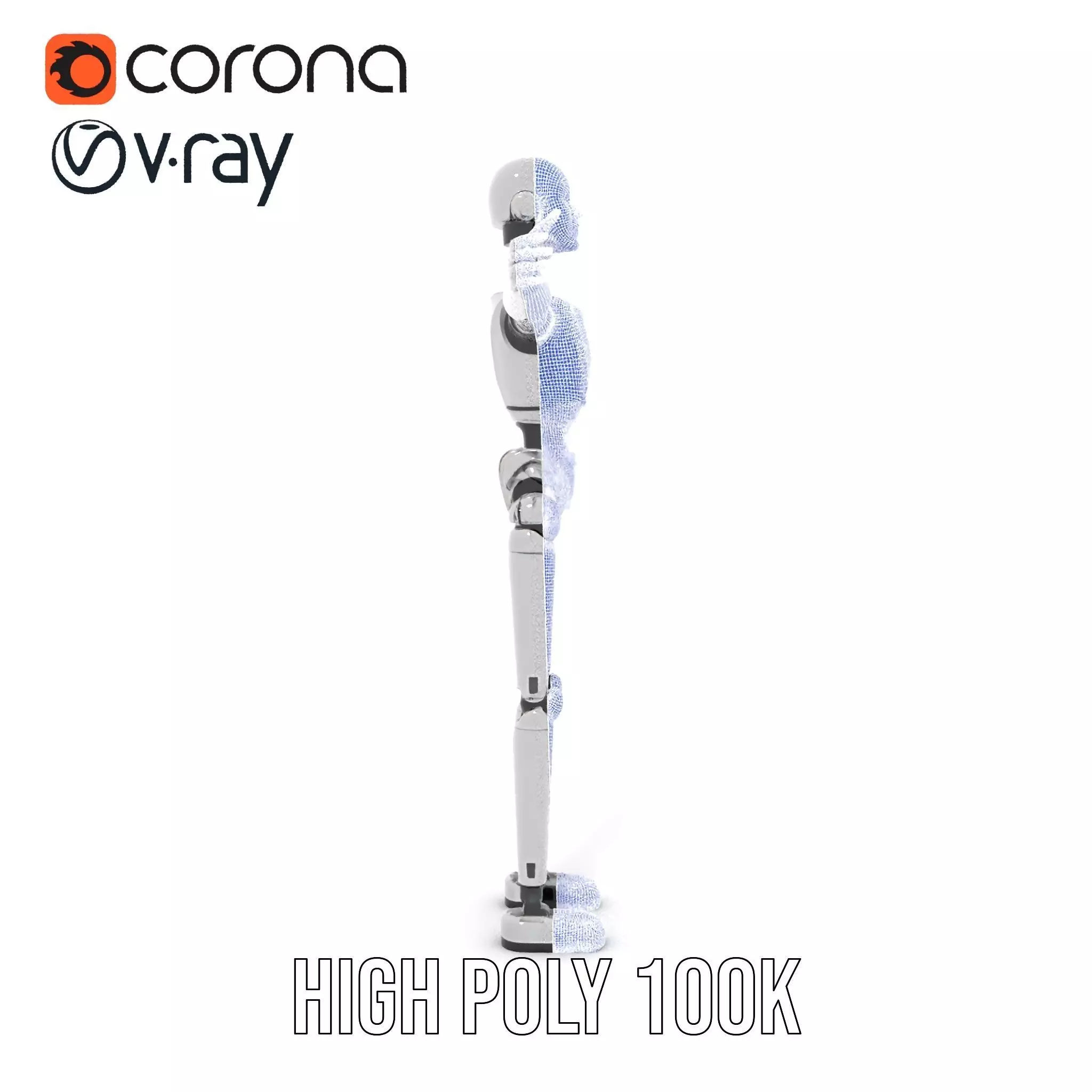 Advanced Humanoid Robot model pack Low-poly 3D model_34