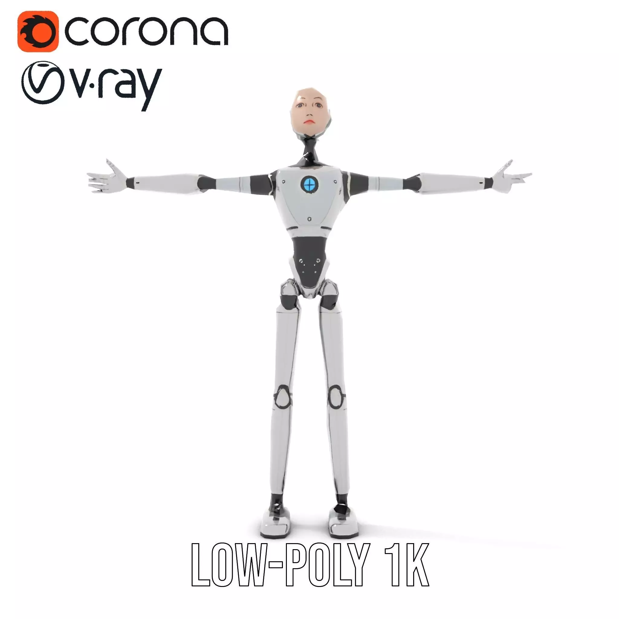 Advanced Humanoid Robot model pack Low-poly 3D model_15