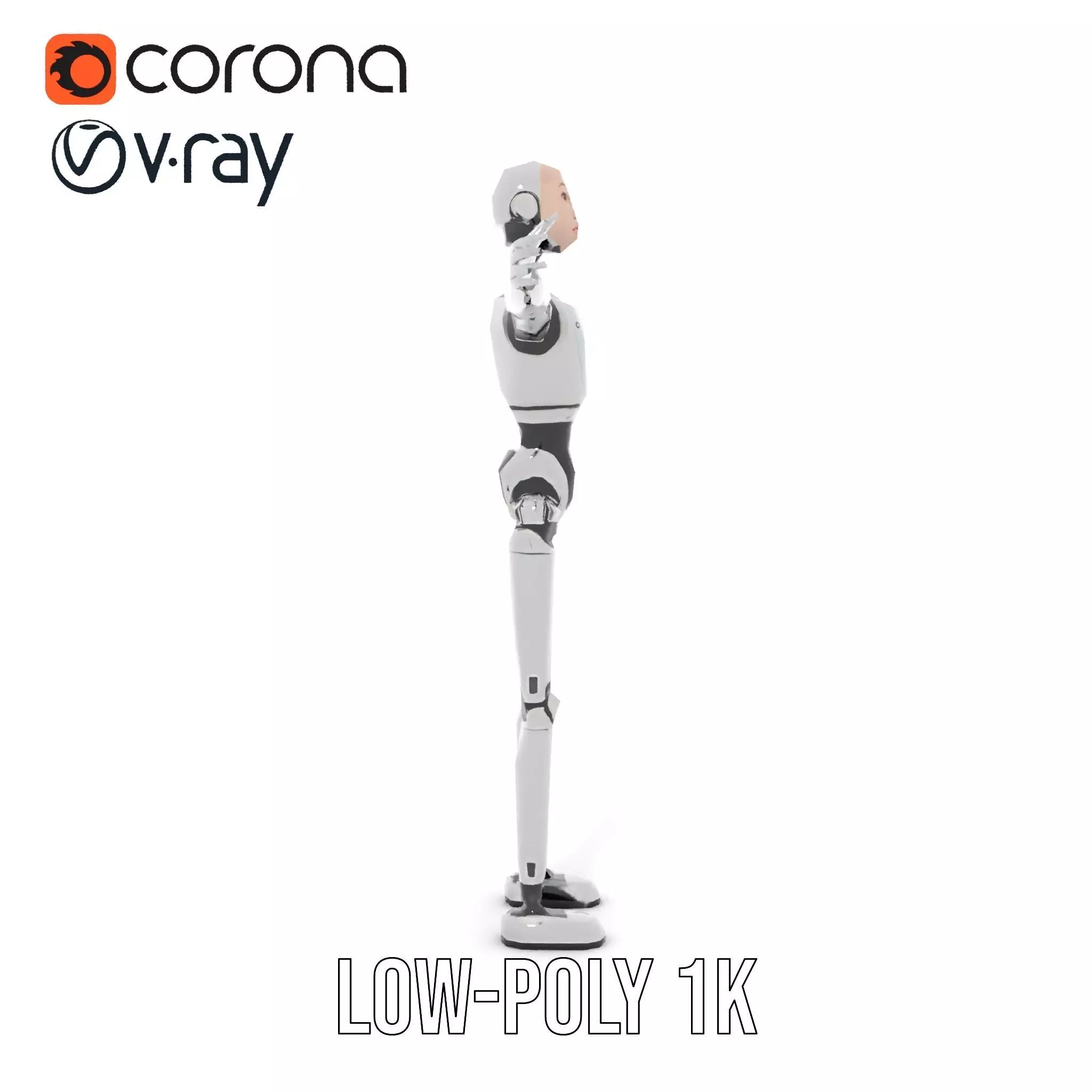 Advanced Humanoid Robot model pack Low-poly 3D model_23