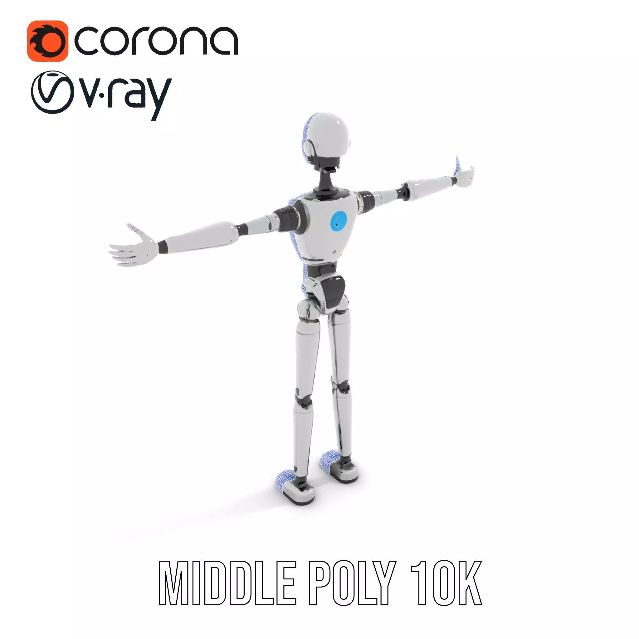 Advanced Humanoid Robot model pack Low-poly 3D model_7