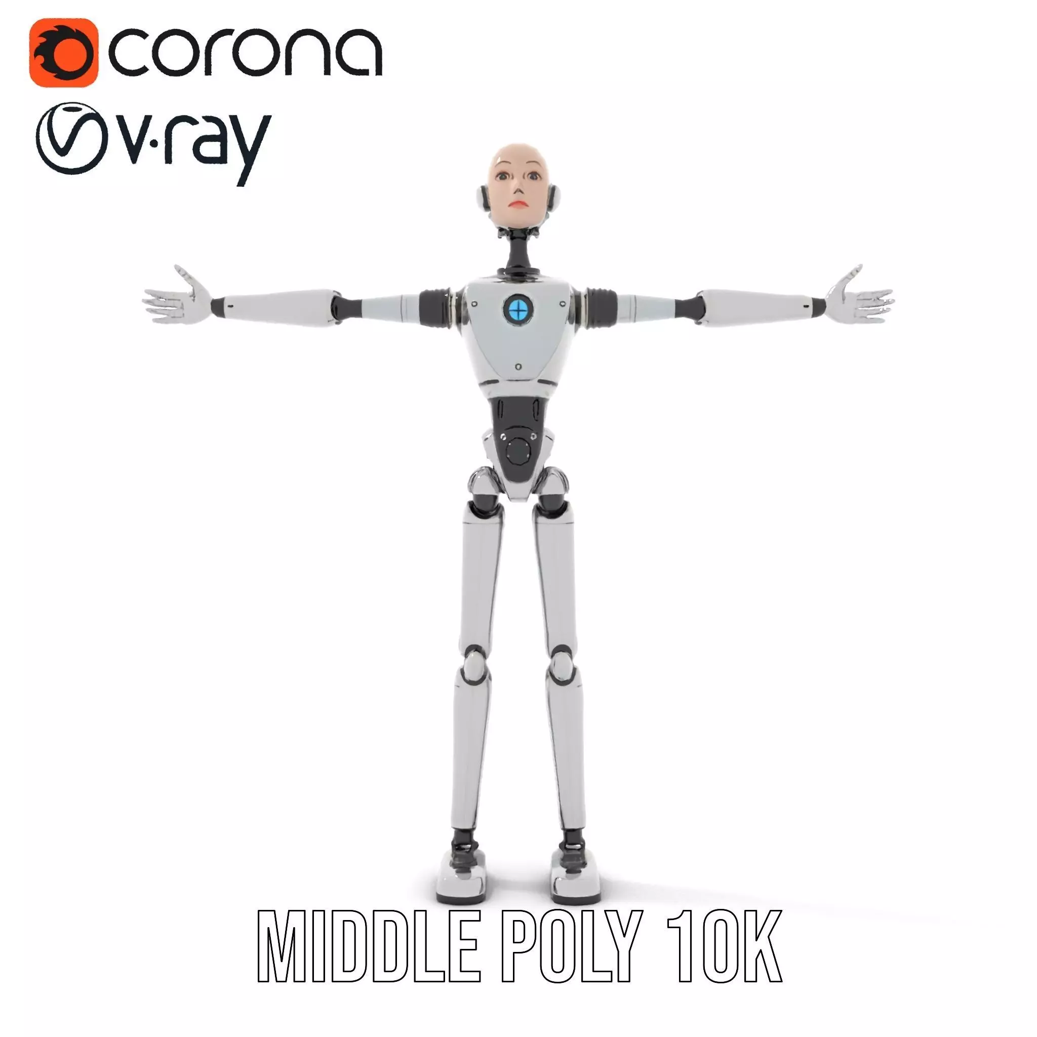 Advanced Humanoid Robot model pack Low-poly 3D model_17