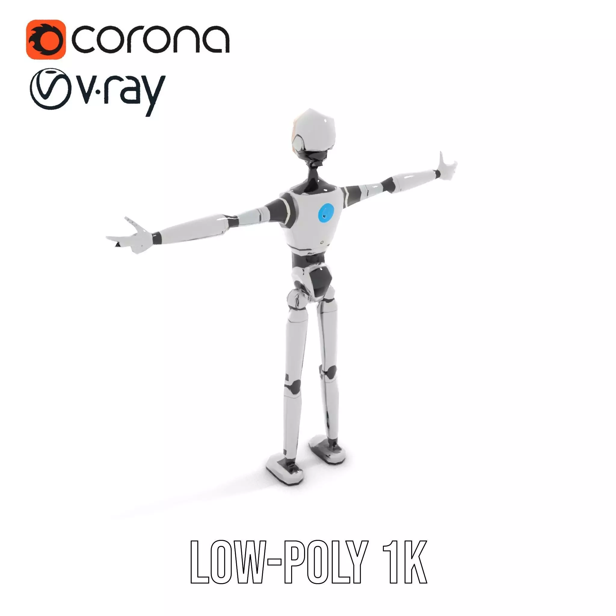 Advanced Humanoid Robot model pack Low-poly 3D model_18