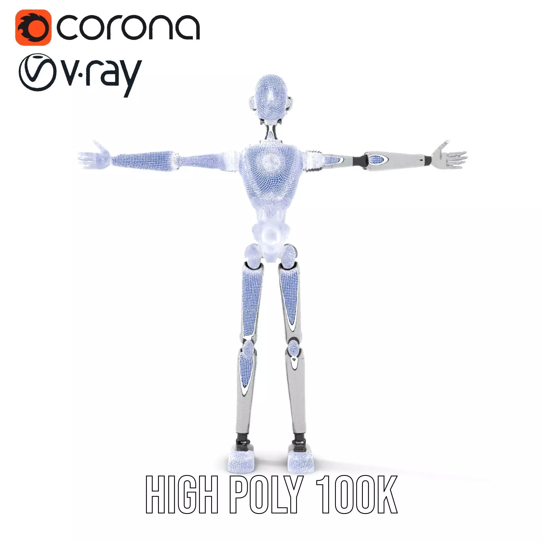 Advanced Humanoid Robot model pack Low-poly 3D model_33