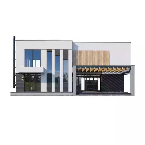 Modern house Max with BLENDER file 3D model 4