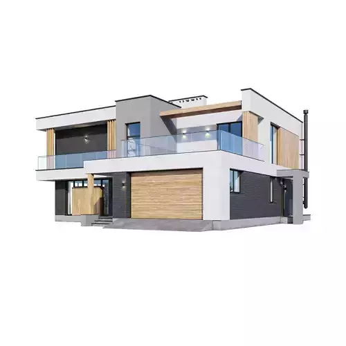 Modern house Max with BLENDER file 3D model 2