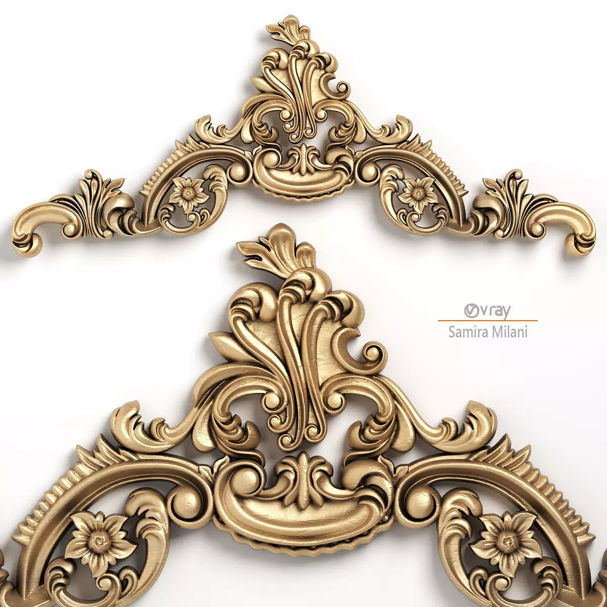 Carved decor 2 3D model