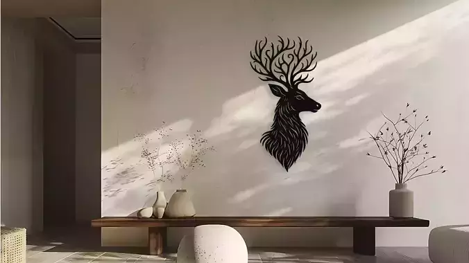 Majestic Stag Wall Decor Art