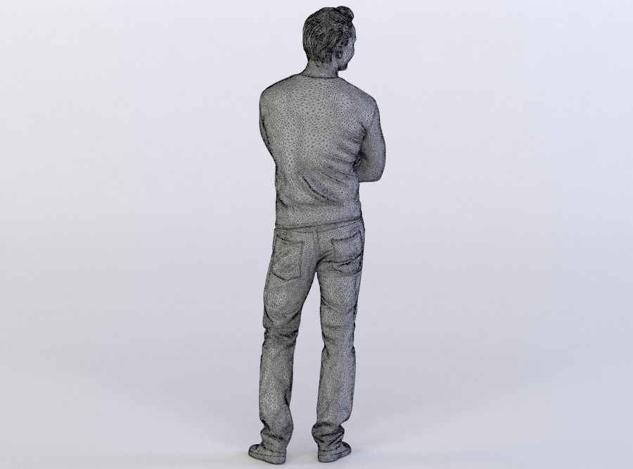 Ben 0453 Man Standing, Arms Folded, Looking Right 3D model_6