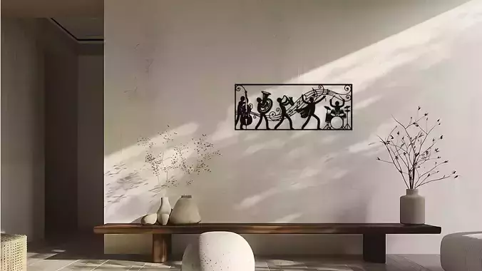 Jazz Band Music Wall Decor Art